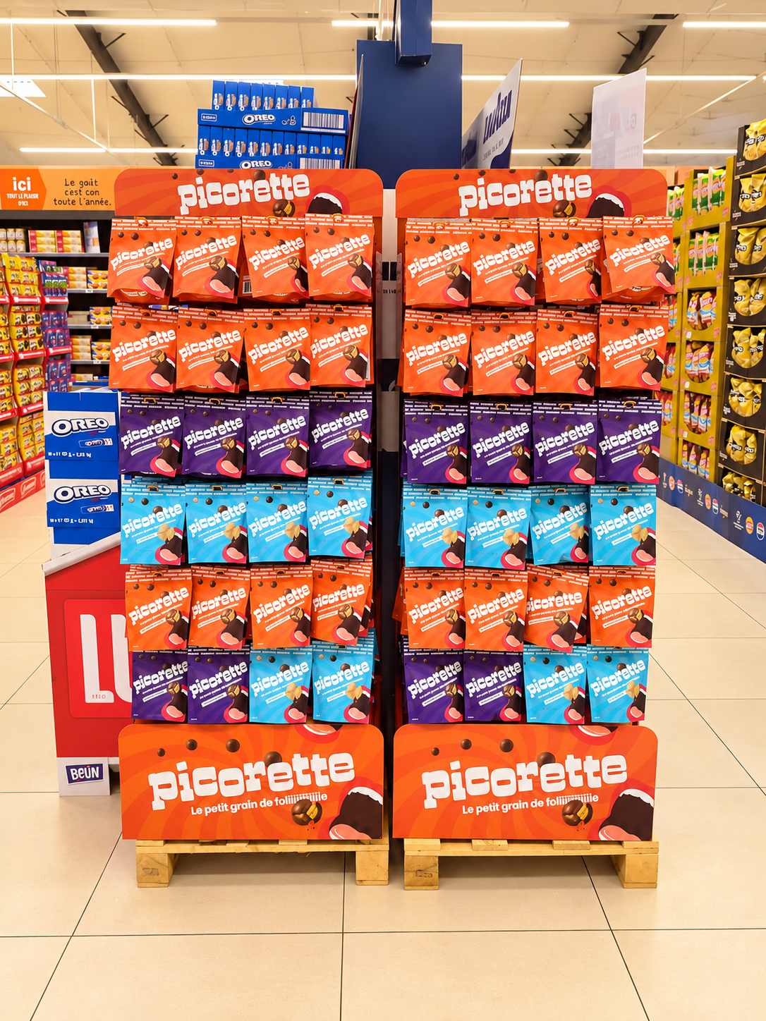 Mise en avant Picorette en magasin